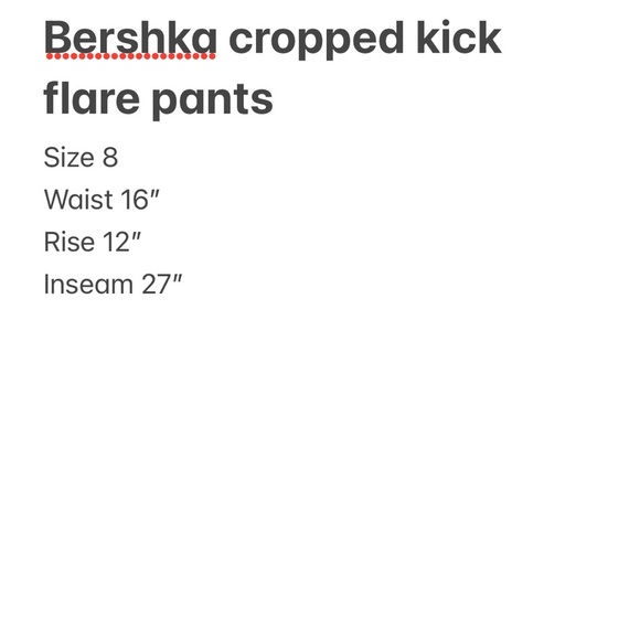 Bershka Women's Yellow Checkered Cropped Kick Flare Pants size 8 - Picture 8 of 8